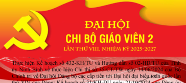 Đại hội chi bộ giáo viên 2 – Lần thứ VIII nhiệm kỳ 2025-2027