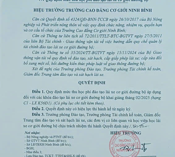 Số 32/QĐ-TCGNB ngày 20 tháng 01 năm 2025.
